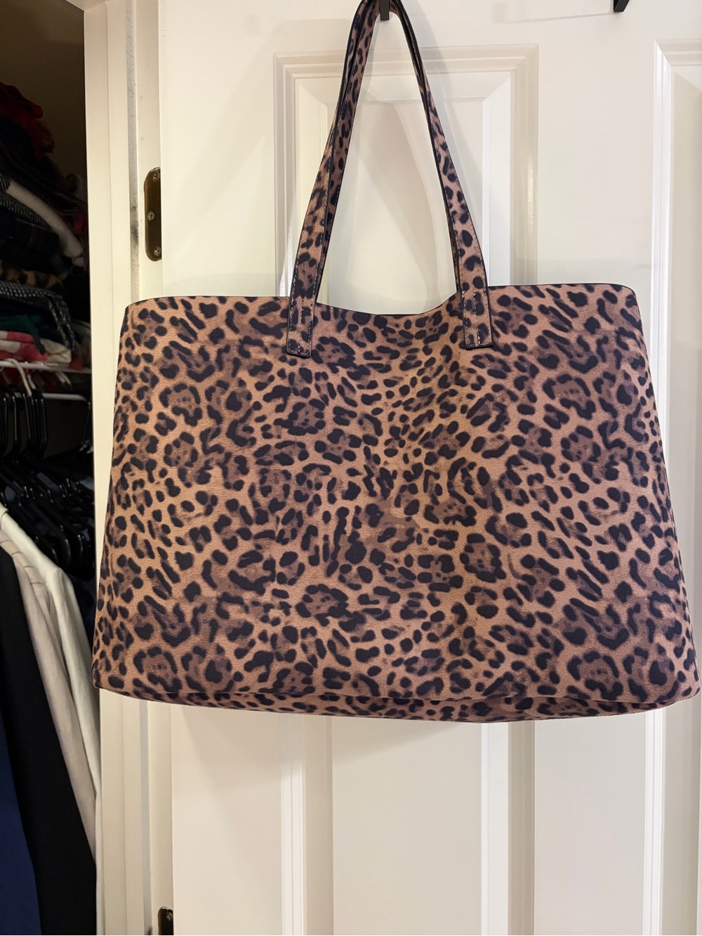 GAP Leopard Print Tote in Brown and Black